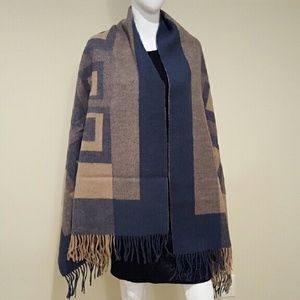 New Warm Cozy Grey Scarf Shawl